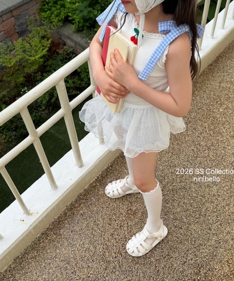92[予約]ninibello mimi 3/4 frill leggings