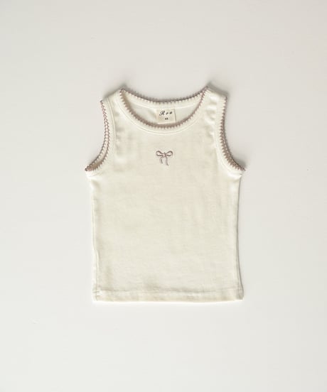 23[予約]Roa ribbon embroidery tank top