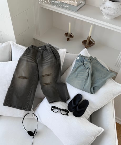 79[予約]matilda&lee sumer destroyed pants
