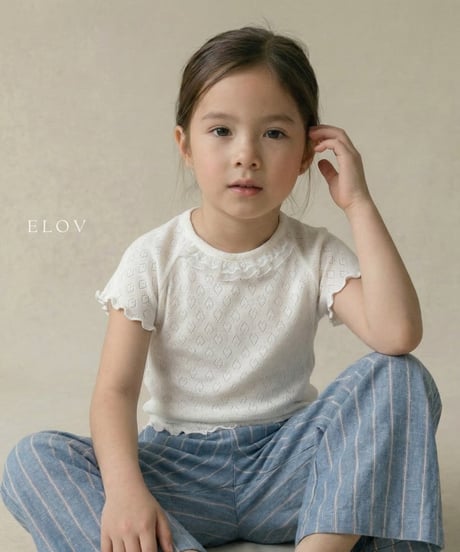 2[予約]elov&monpetitbebe nana lace tee