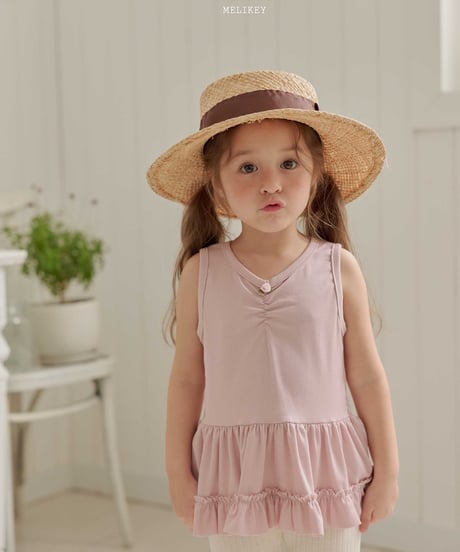 17[予約]melikey rose frill tank top