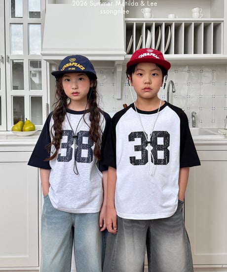 47[予約]matilda&lee 38 color block raglan tee