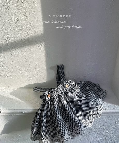 42[予約]monbebe embroidered suspender sk bloomers