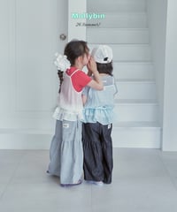 4[予約]Mollybin wide shirring pants