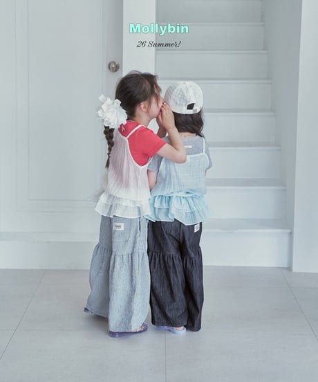 4[予約]Mollybin wide shirring pants