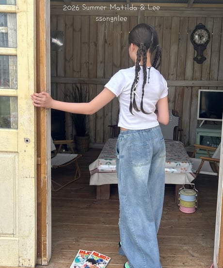 77[予約]matilda&lee damaged denim pants