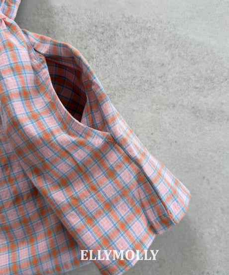 41[予約]ELLYMOLLY mellow check dress