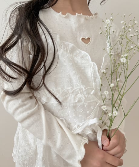 [即納]ninibello heart punching eyelet t