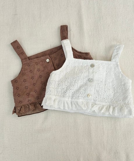 5[予約]mon Atelier lace frill top