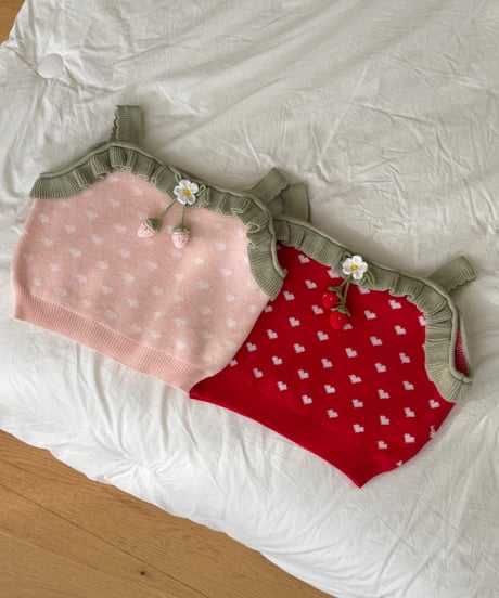 74[予約]ninibello heart berry knit