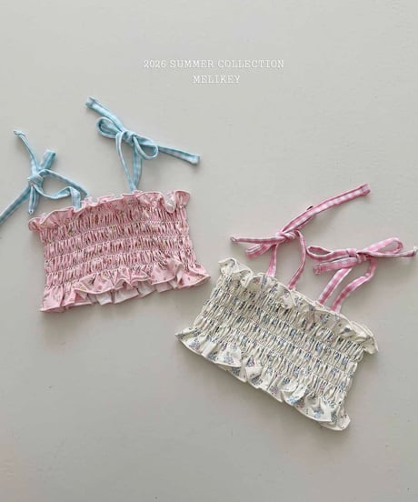 76[予約]melikey lily check swim set