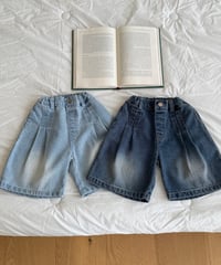 70[予約]ninibello bermuda pintuck deim pants