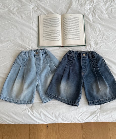 70[予約]ninibello bermuda pintuck deim pants