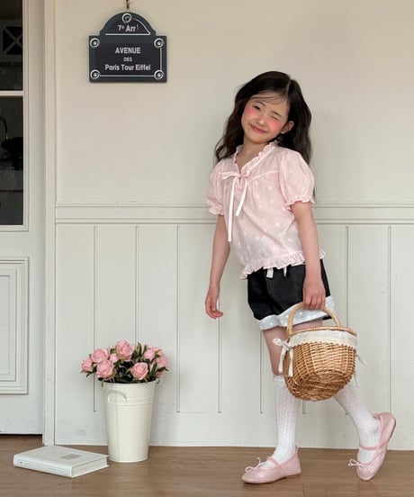 35[予約]ninibello rosie embroidered blouse