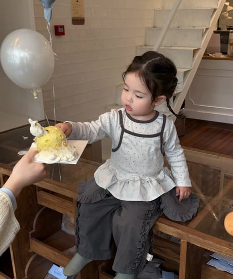 11[予約]mydaughter dot frill layered tee