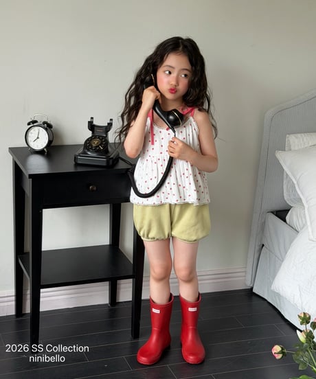 98[予約]ninibello berry eyelet blouse top