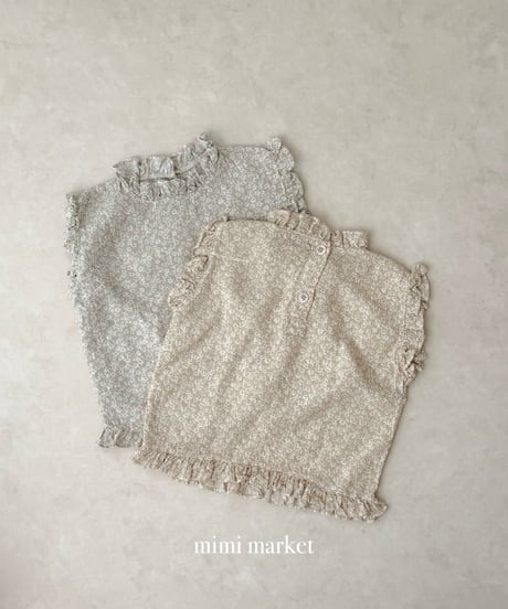 7[予約]mimi market line frill sleeveless