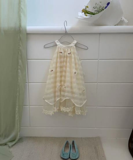 4[予約]aiai angel flower chiffon dress