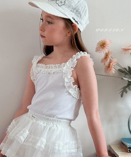 9[予約]poisson frill sleeveless tee