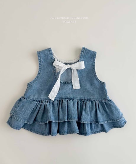 36[予約]melikey ribbon cancan sleeveless bl