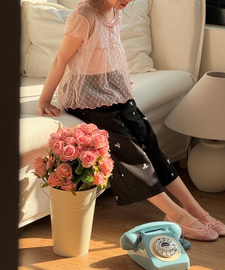 72[予約]ninibello ribbon sugar denim pants