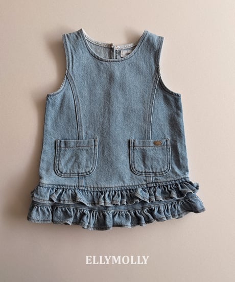 264[予約]ELLYMOLLY denim little pocket ops