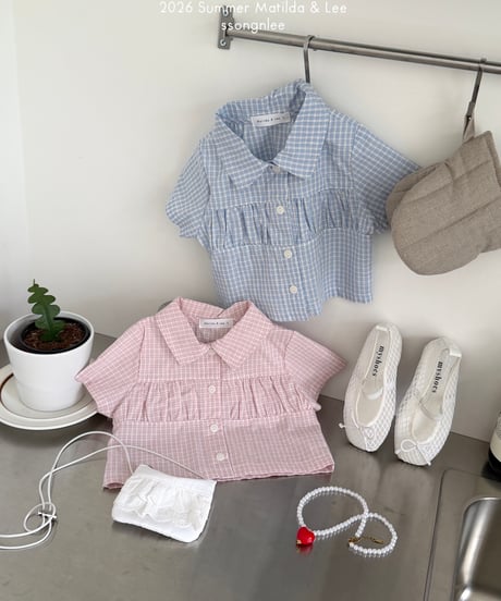 25[予約]matilda&lee shirring collar blouse