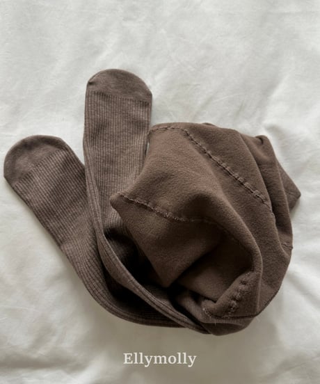 112[予約]ELLYMOLLY fleece basic tights