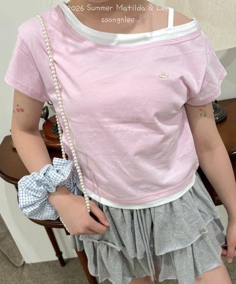 26[予約]matilda&lee layered unbal tee