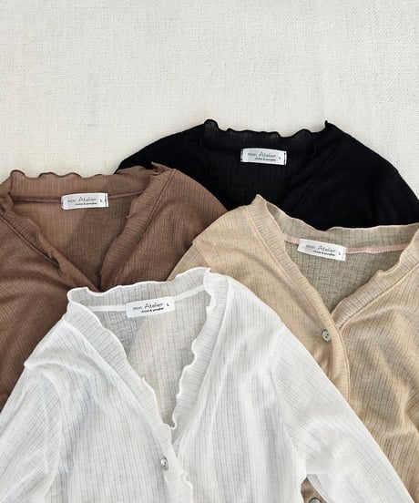 11[予約]mon Atelier airy frill cardigan