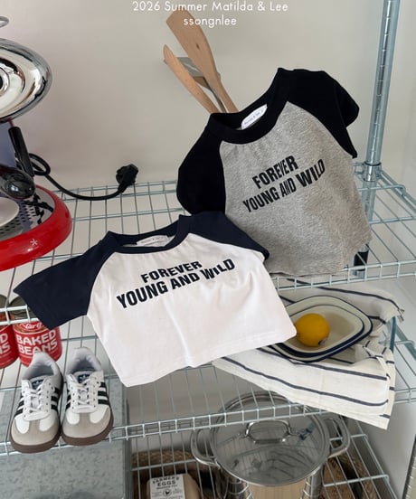 24[予約]matilda&lee forever color block raglan tee