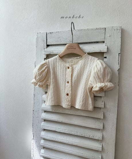 77[予約]monbebe rose knit cardigan