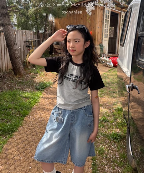 24[予約]matilda&lee forever color block raglan tee
