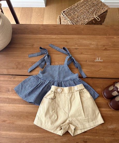 3[予約]ohho pepper strope strap blouse