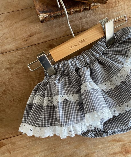 11[予約]anneshirley check lace skirt bloomer