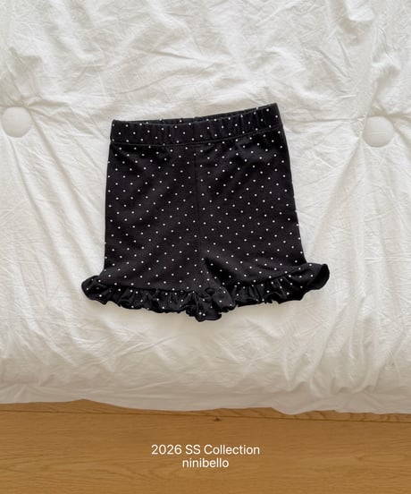 92[予約]ninibello mimi 3/4 frill leggings