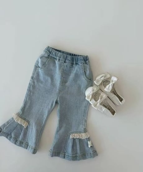 16[予約]mydaughter lala frill denim pants
