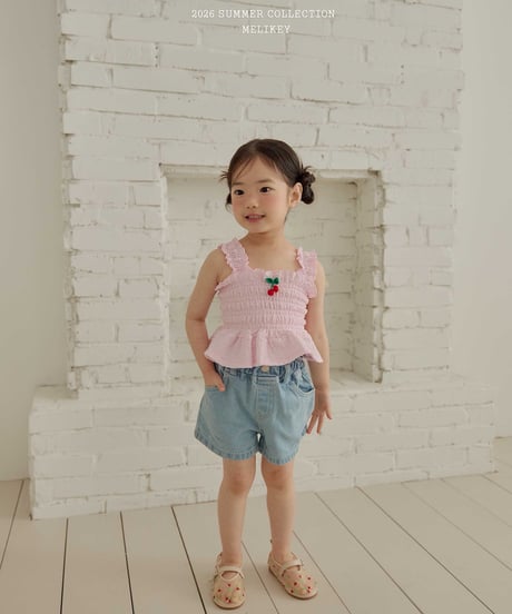 39[予約]melikey heart denim shorts
