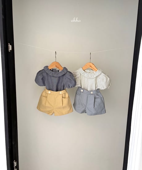 28[予約]ohho loel striped blouse