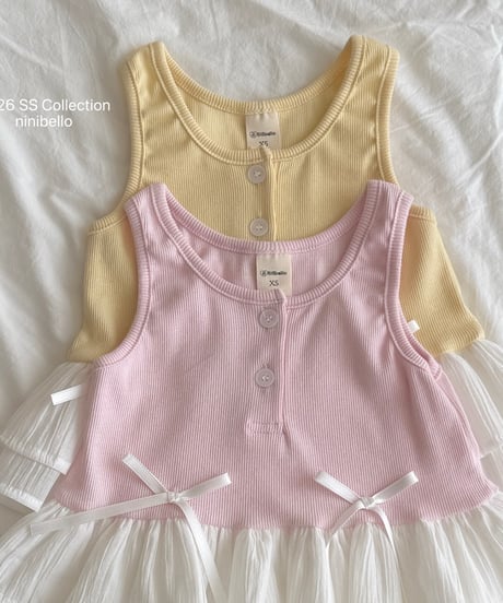 29[予約]ninibello frill ribbon tank top