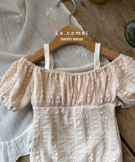 19[予約]La.camel lace swimwear