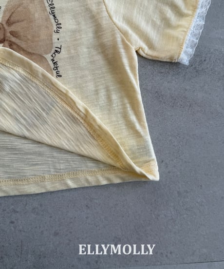 16[予約]ELLYMOLLY slab ribbon t-shirt