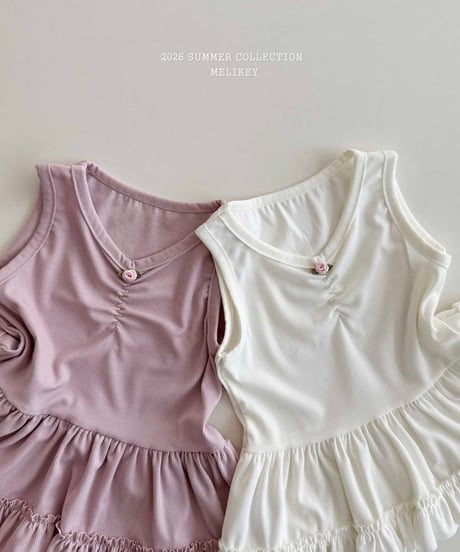 17[予約]melikey rose frill tank top