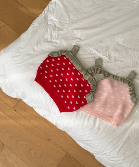 74[予約]ninibello heart berry knit