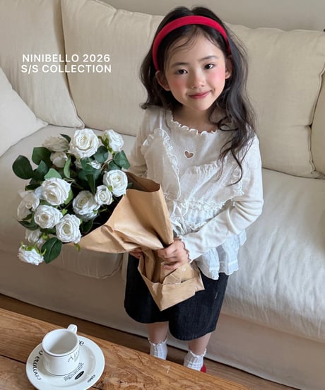 [即納]ninibello heart punching eyelet t