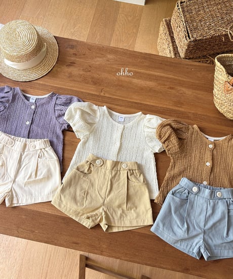 26[予約]ohho french short sleeve cardigan