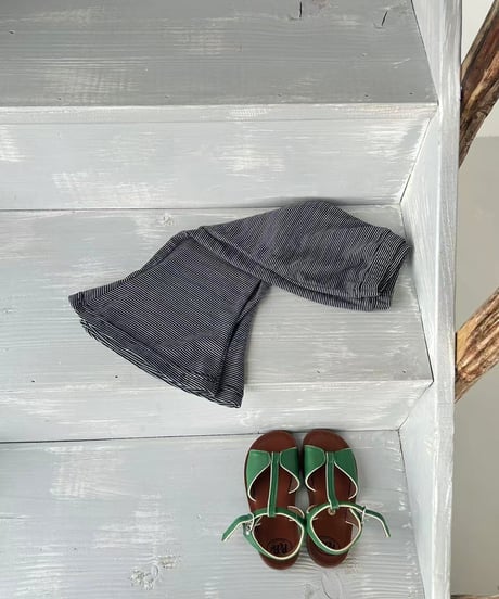 62[予約]aiai fine stripe bootcut leggings