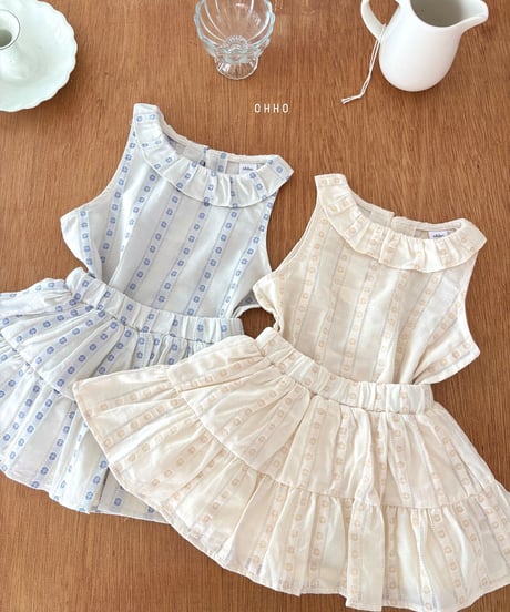 36[予約]ohho ette shirred skirt