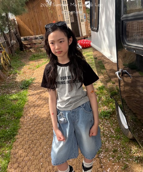 24[予約]matilda&lee forever color block raglan tee