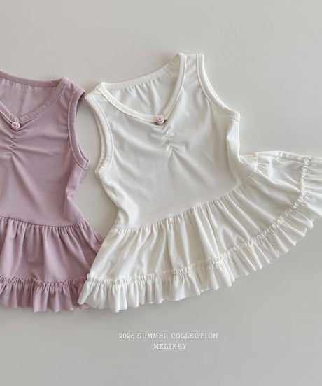 17[予約]melikey rose frill tank top